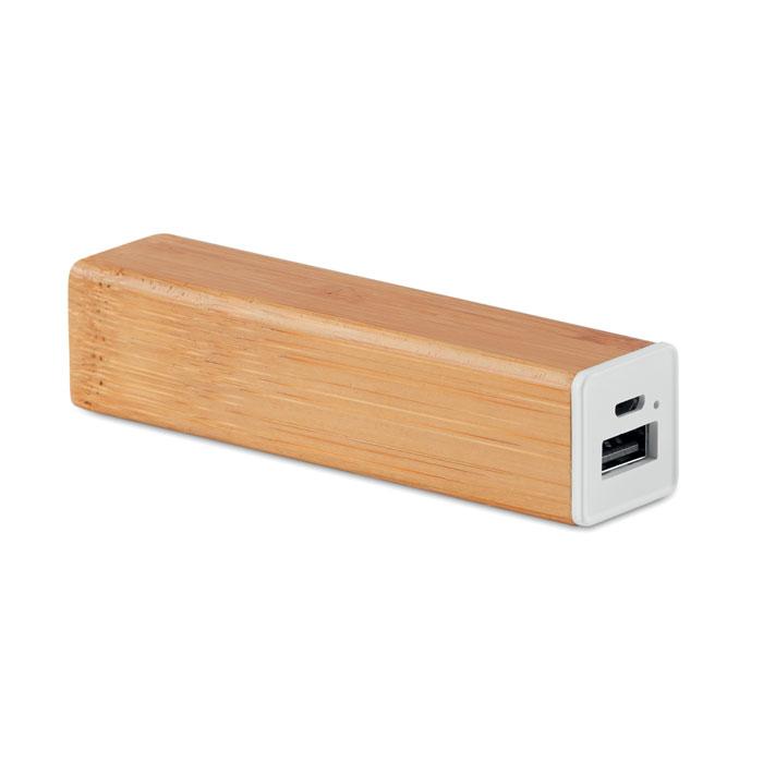 Powerbank - 2200 mAh bambusz házzal